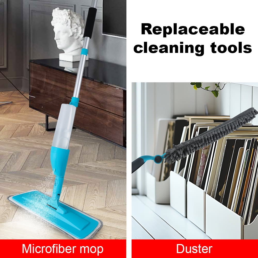 Patented Ceiling Fan Cleaner with Detachable Dustpan and Upward Spray System. Wet/ Dry Mop, Duster. FREE SHIPPING! Click for more info!