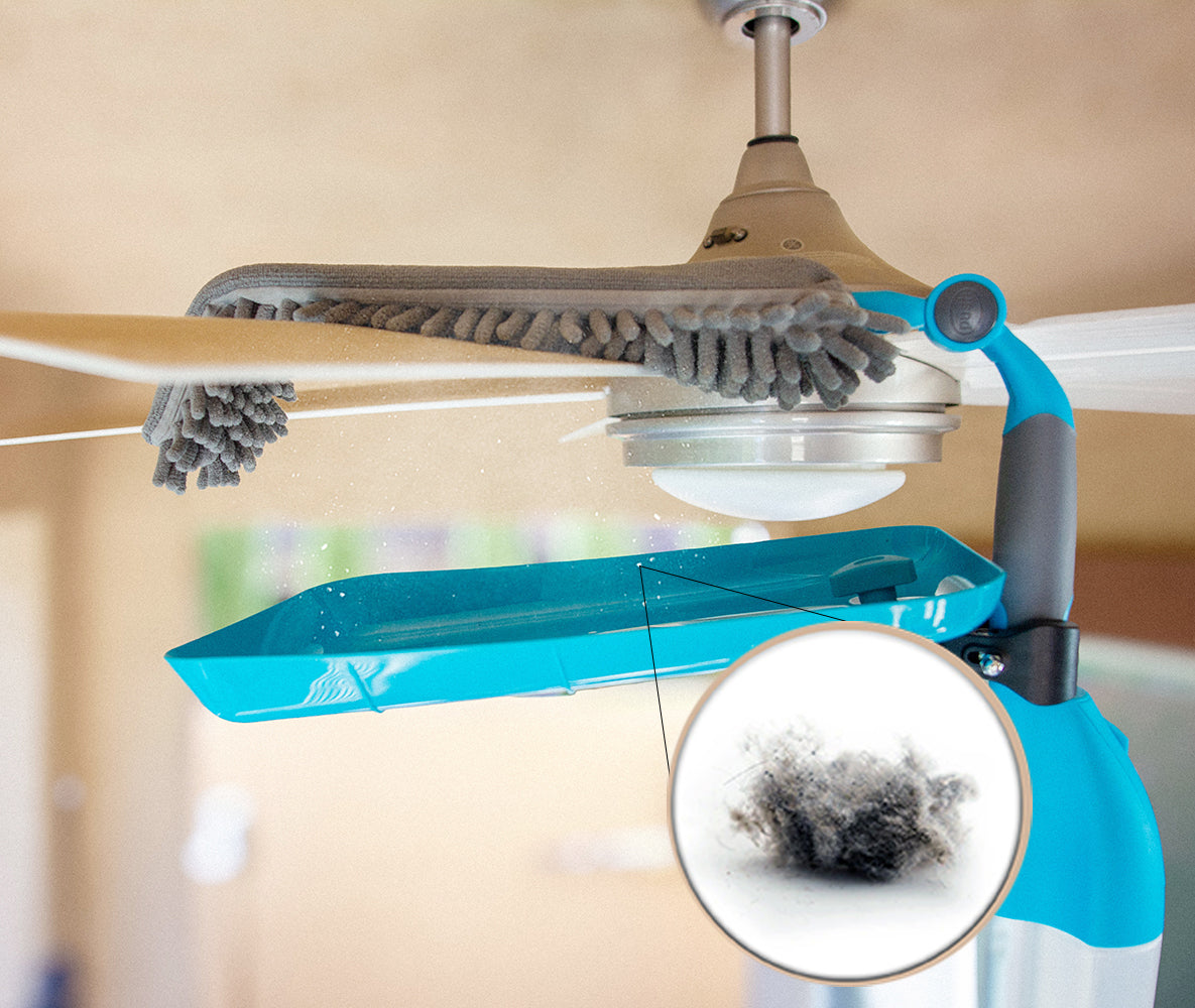 Patented Ceiling Fan Cleaner with Detachable Dustpan and Upward Spray System. Wet/ Dry Mop, Duster.                                  FREE SHIPPING!    Click for more info!